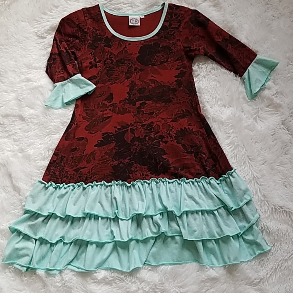Girls Sz. 12 Lilli Lovebird ruffle dress